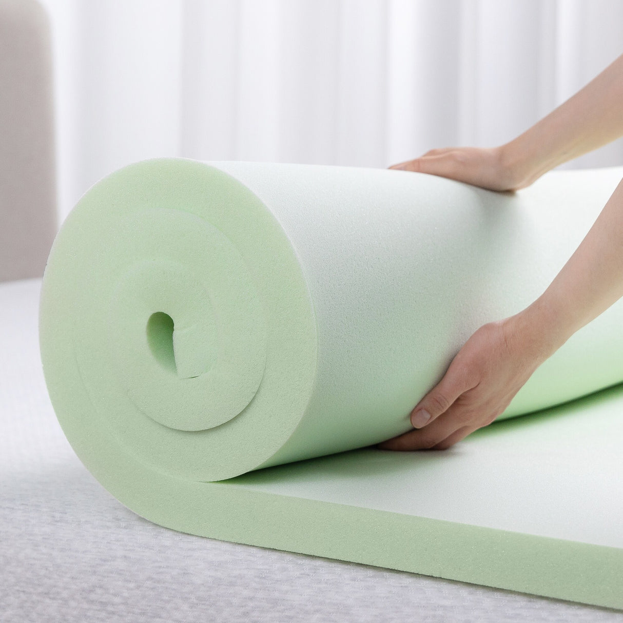 Priage by Zinus 1.5 inch Green Tea Memory Foam Mattress Topper