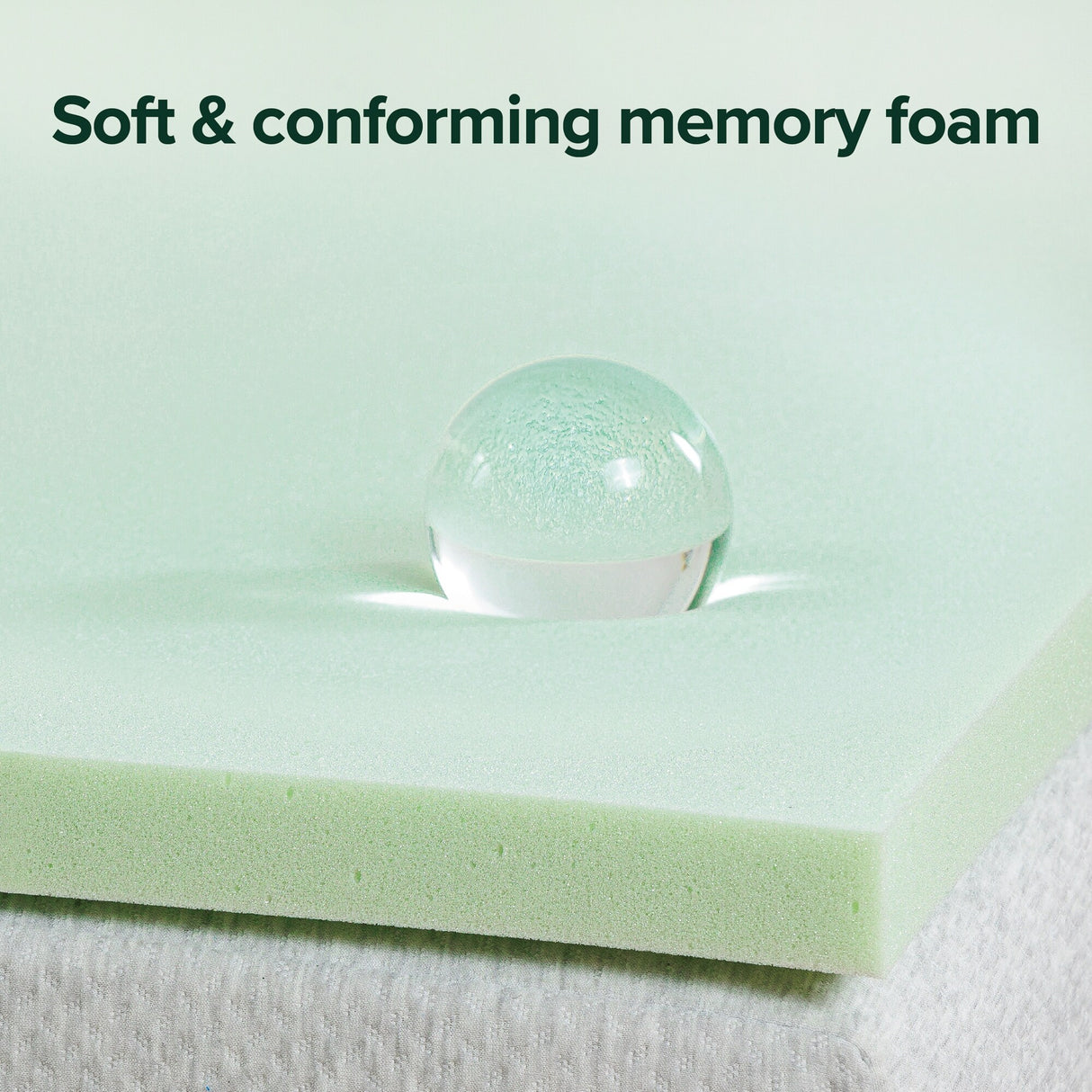 Priage by Zinus 1.5 inch Green Tea Memory Foam Mattress Topper