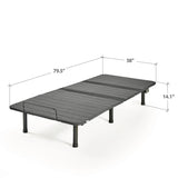 Priage by ZINUS Black Metal Adjustable Bed Frame with Customizable Leg Height
