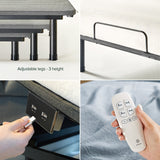 Priage by ZINUS Black Metal Adjustable Bed Frame with Customizable Leg Height