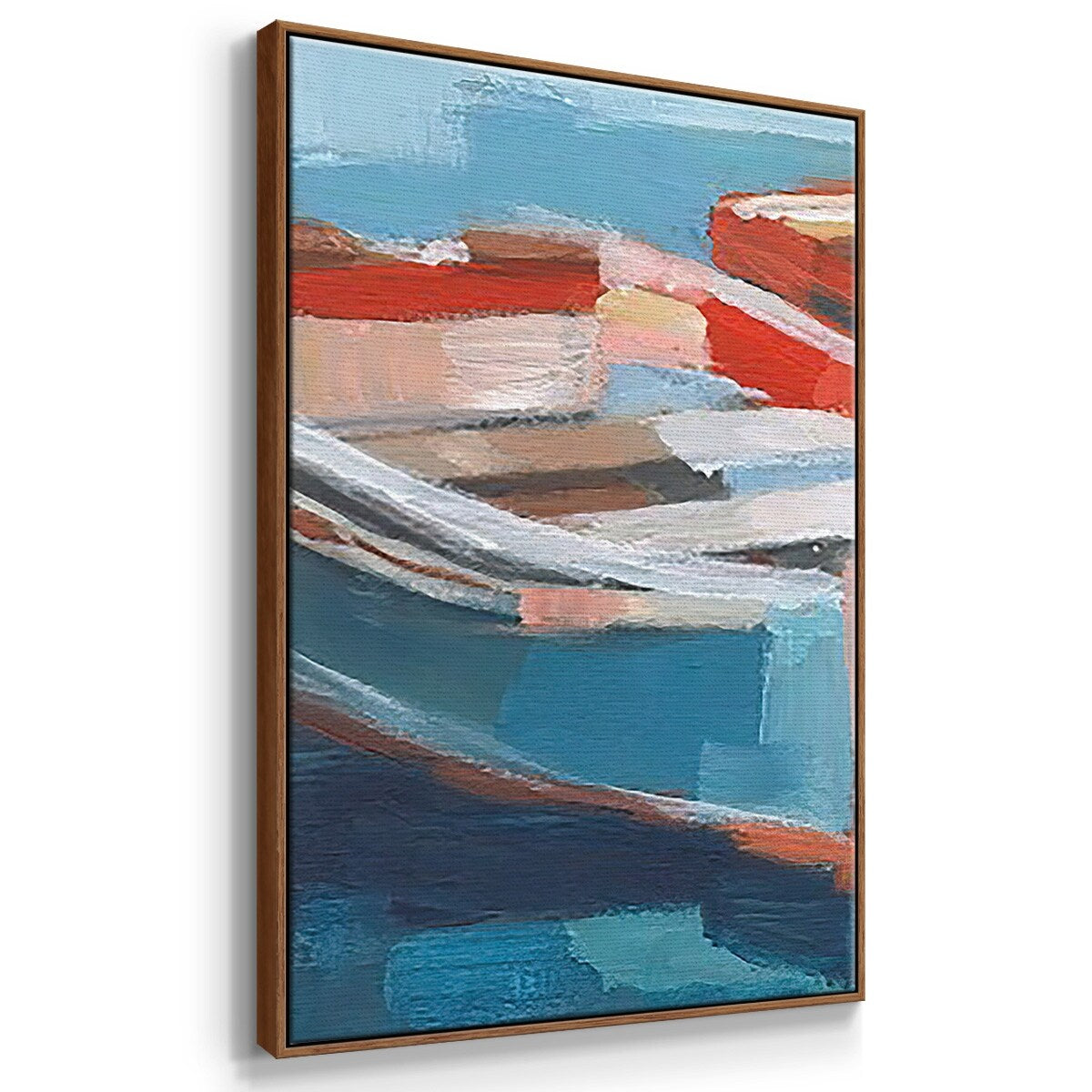 Primary Boats II - Multi Piece Framed Canvas