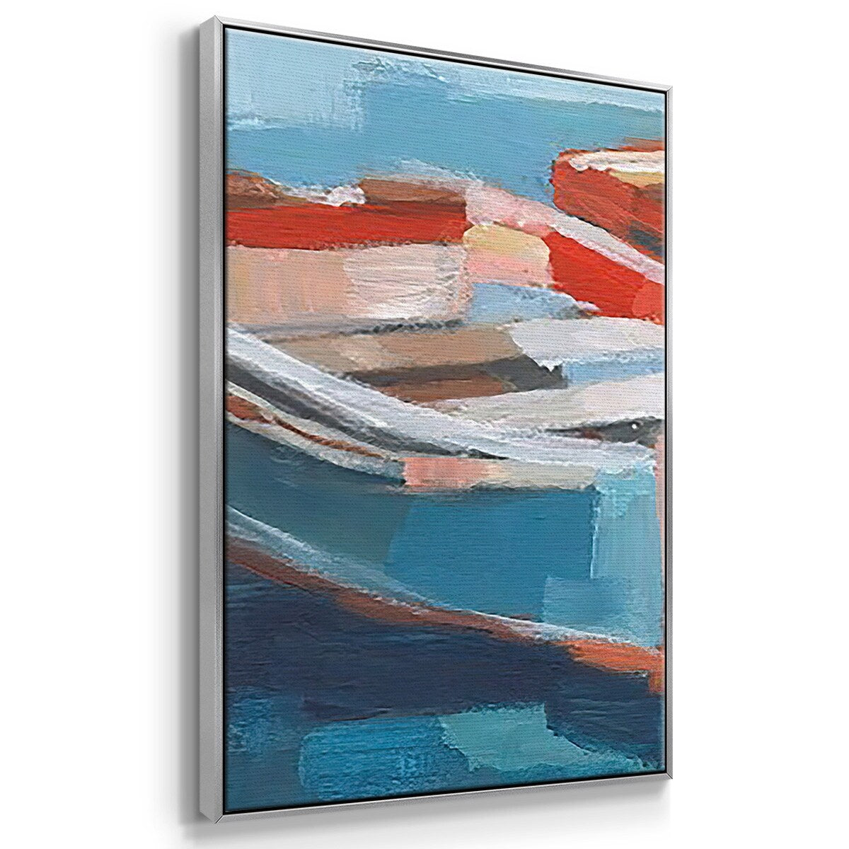 Primary Boats II - Multi Piece Framed Canvas
