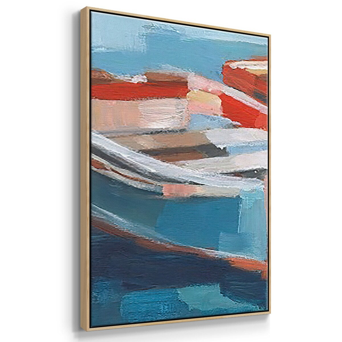 Primary Boats II - Multi Piece Framed Canvas