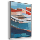 Primary Boats II - Multi Piece Framed Canvas