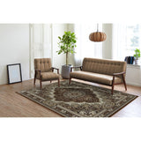 Prime Collection Border Brown/Cream Area Rug