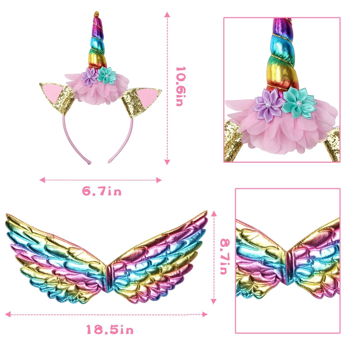 Princess Dress Costume for Little Girls Dress Up Outfit,S