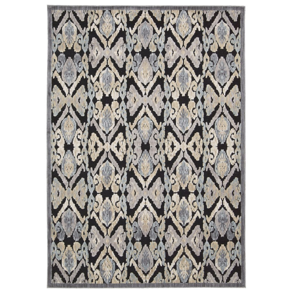 Rug Squared Princeton Black Patterned Area Rug - 7'9" x 9'9"