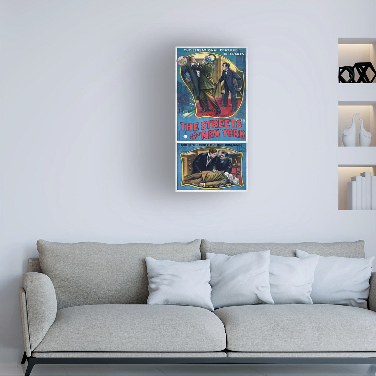 Print Collection 'The Streets of New York Play Poster' Canvas Art