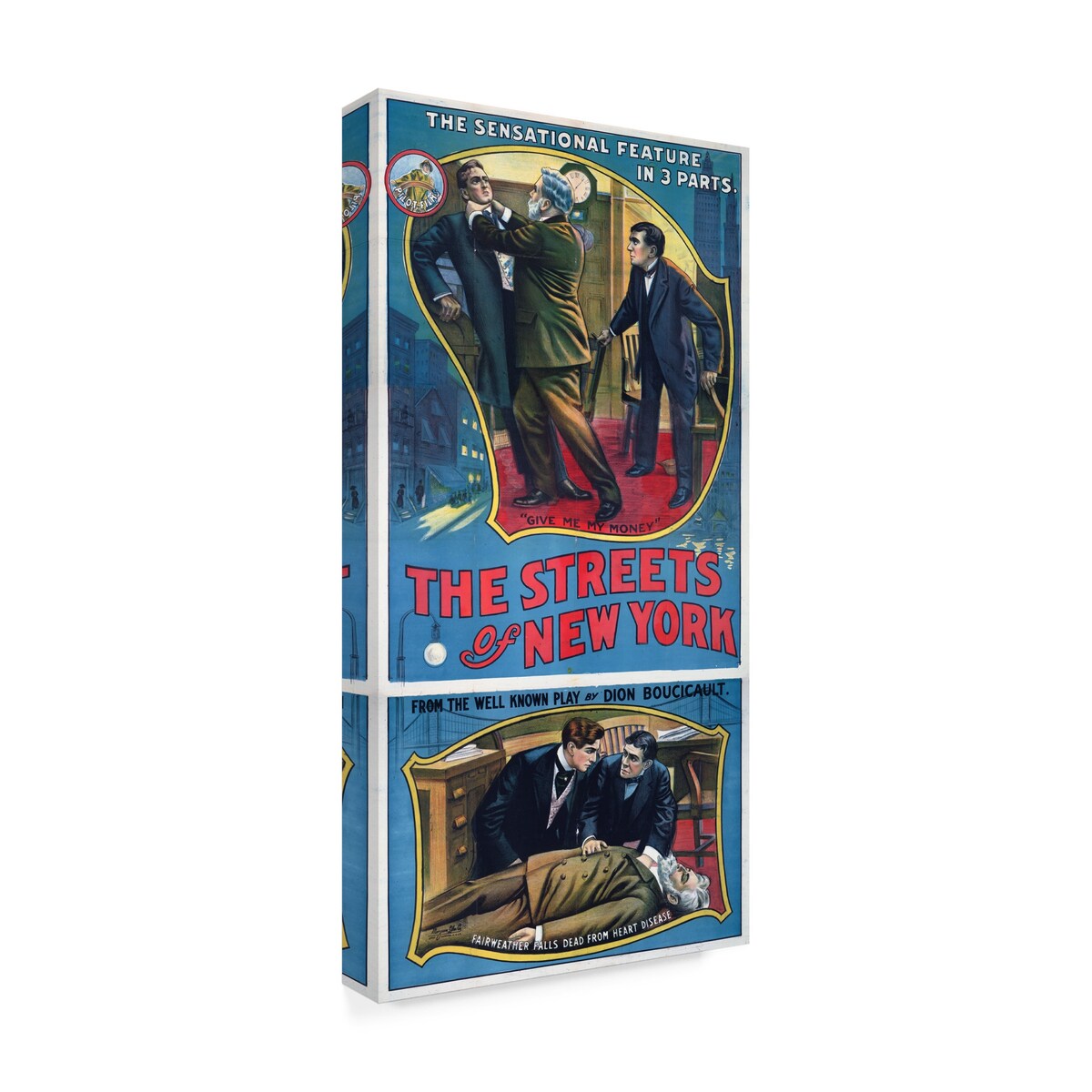 Print Collection 'The Streets of New York Play Poster' Canvas Art