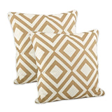 Printed Throw Pillow Cover With Diamond Design (Set of 2)
