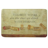 Printed memory foam Wine with Friends kitchen rug by Bacova