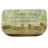 Printed memory foam Wine with Friends kitchen rug by Bacova