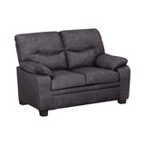 Priscilla Charcoal 2-piece Pillow Top Arm Living Room Set