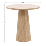 Pebble Travertine Bistro Table, Natural