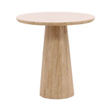 Pebble Travertine Bistro Table, Natural