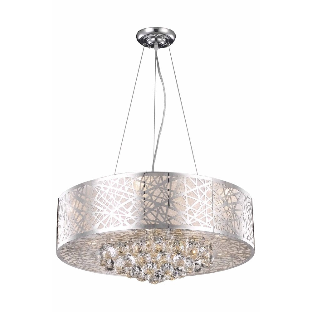 Prism 9-Light 24 in. Chrome Pendant with Royal Cut Crystals