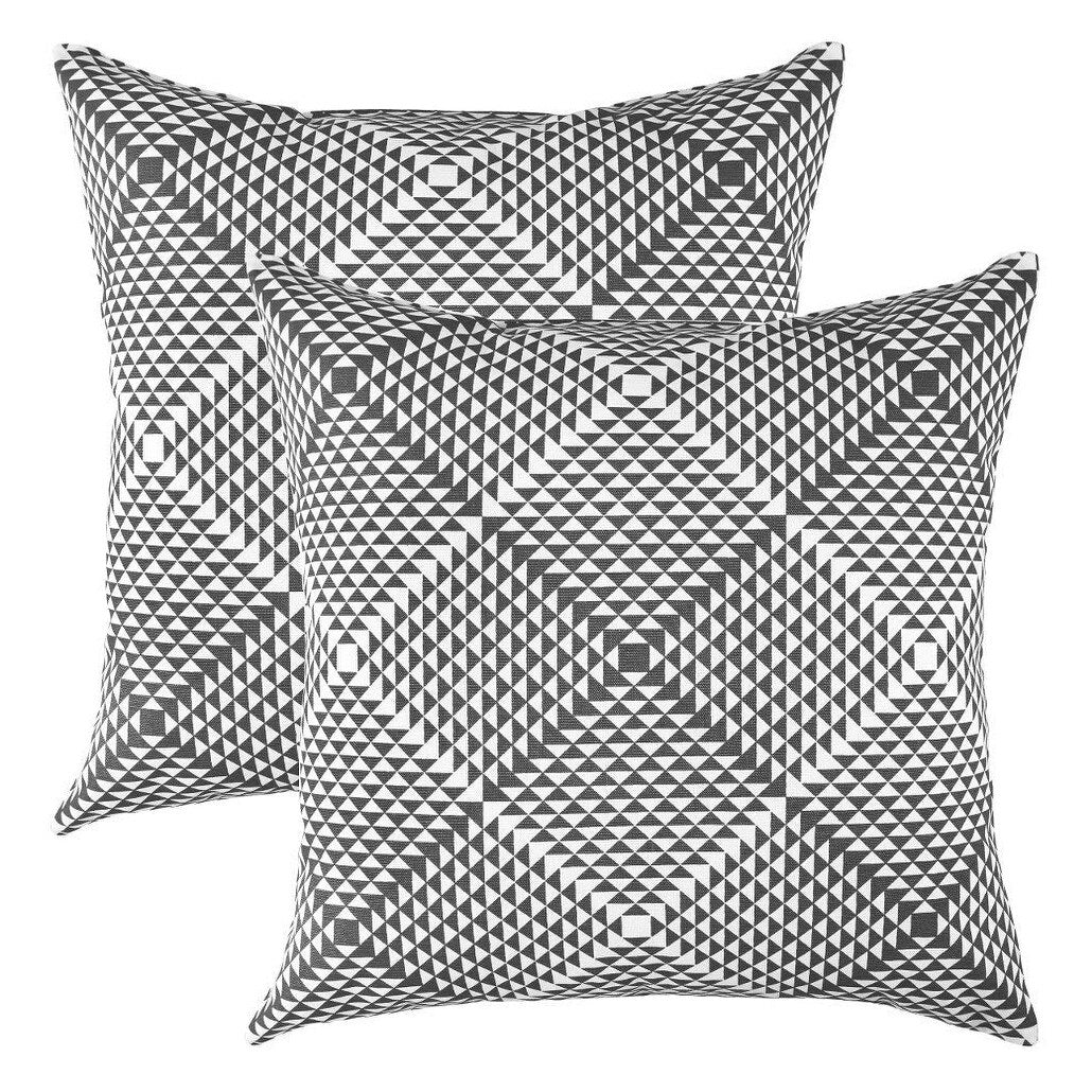 Prismatic Accent Decorative Pillowcases Graphite