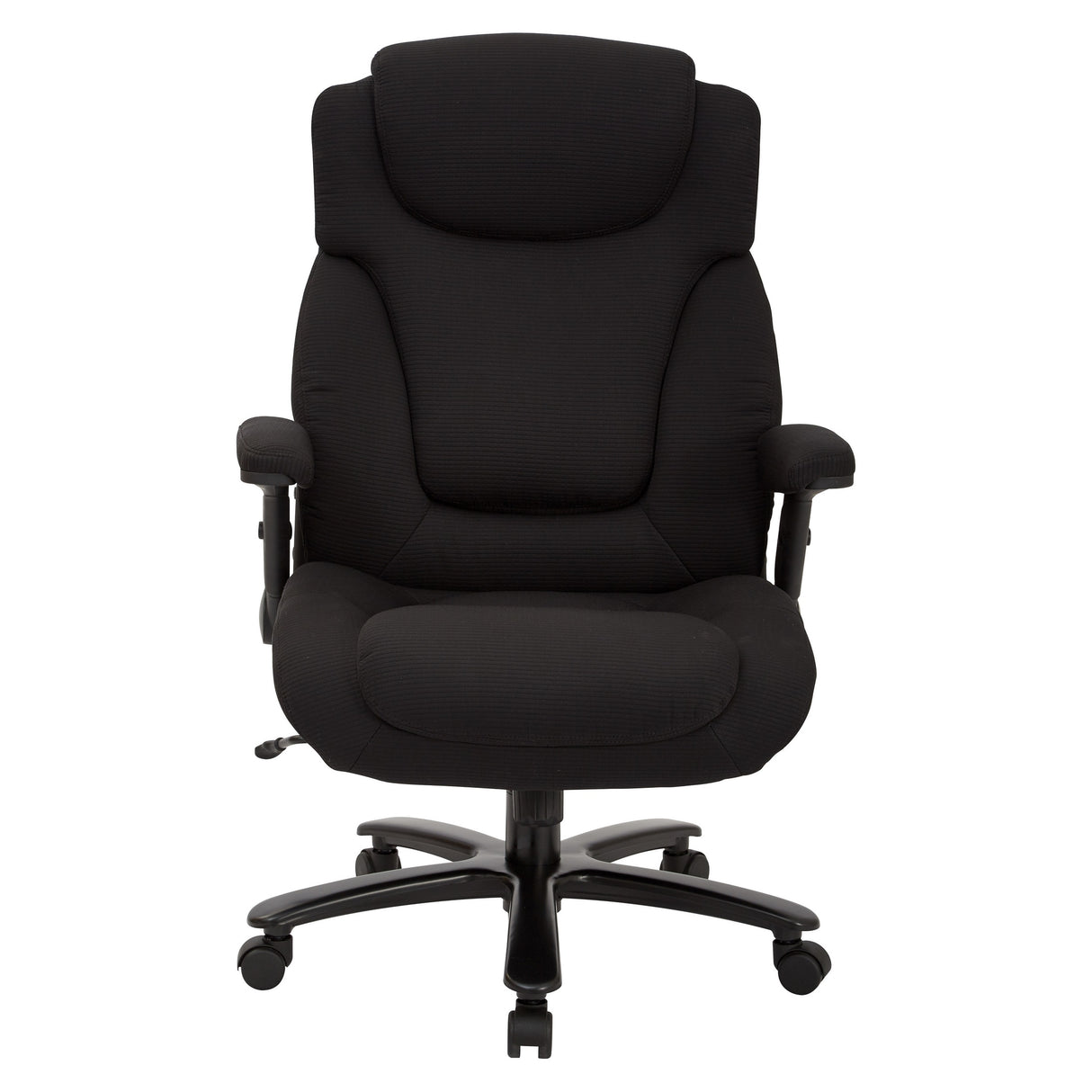 Big and Tall Deluxe High-Back Executive Office Chair in Black Fabric