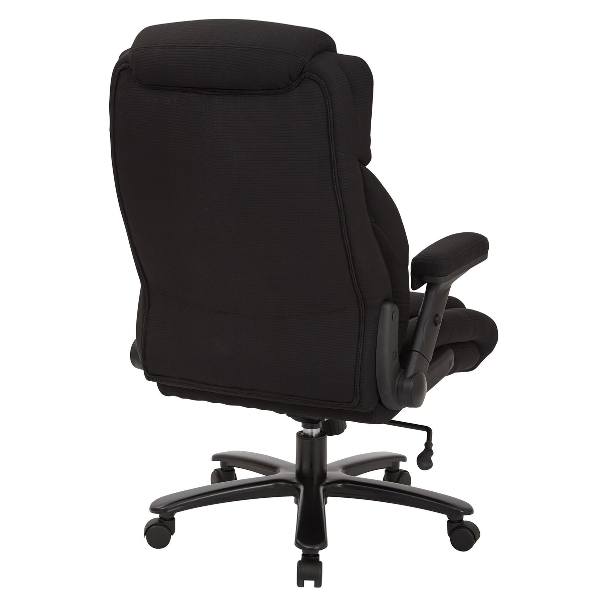 Big and Tall Deluxe High-Back Executive Office Chair in Black Fabric
