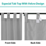 Pro Space Blackout Tab Top Curtain Waterproof Indoor/Outdoor Solid Thermal Window Drapes (1 Panel)