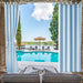 Pro Space Blackout Tab Top Curtain Waterproof Indoor/Outdoor Solid Thermal Window Drapes (1 Panel)
