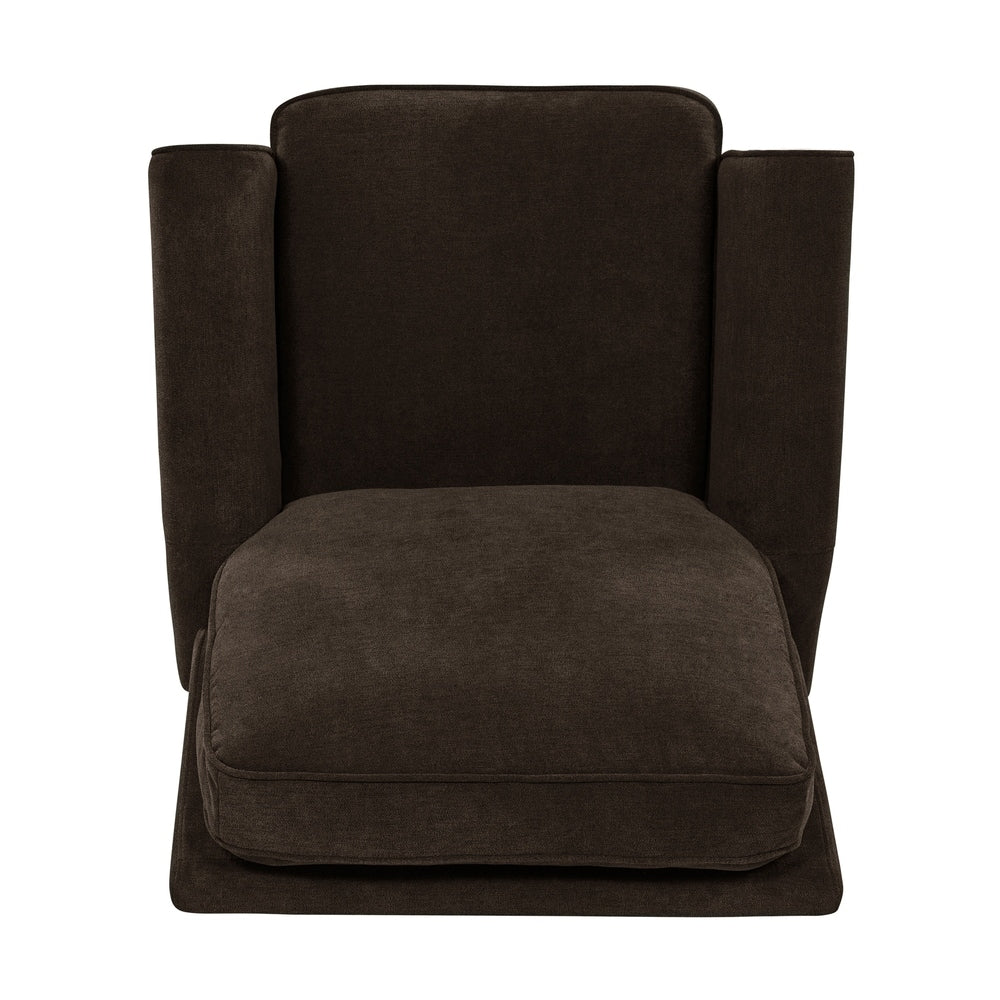 ProLounger Brown Chenille Push Back Recliner Chair