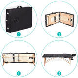 Professional Massage Table, Portable Massage Bed with Carrying Case, Hight Adjustable Spa Bed, Folding Facial Cradle Salon Bed