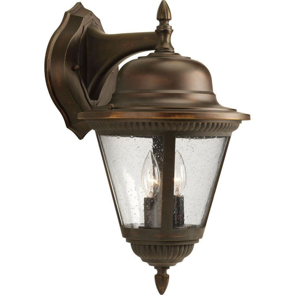 Westport 2-Light Antique Bronze Traditional Outdoor Wall Lantern Light