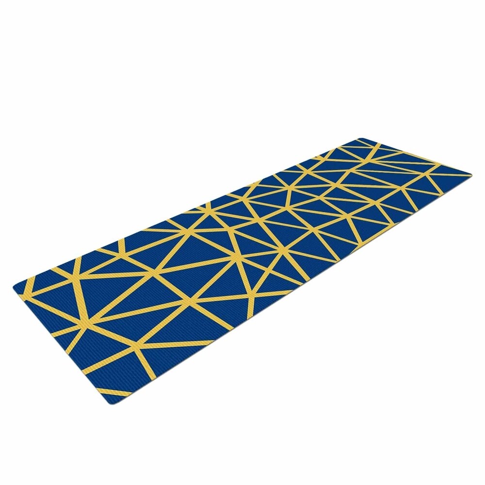 Project M "Segment Blue And Yellow" Blue Yellow Digital Yoga Mat