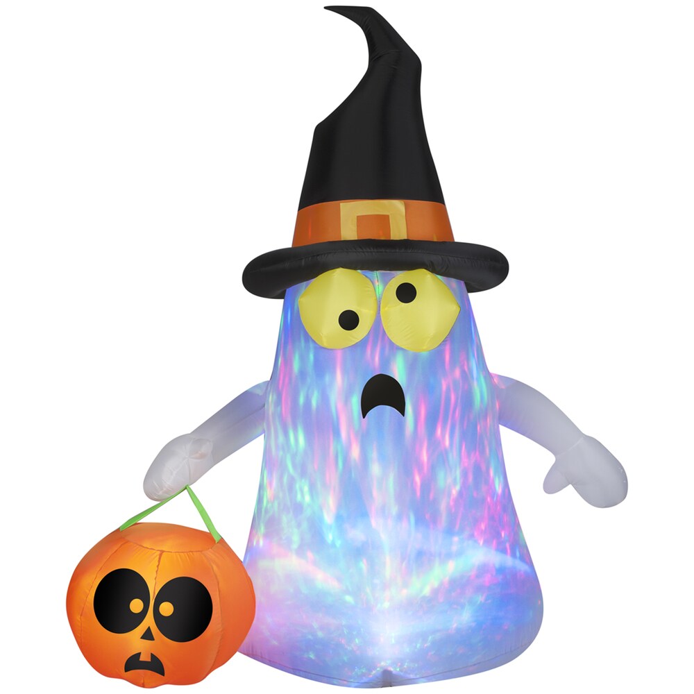 Projection Kaleidoscope Ghost with Witch Hat