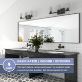 Prominence Home Lantier Matte Black 3-Light Bathroom Vanity Light with Clear Glass