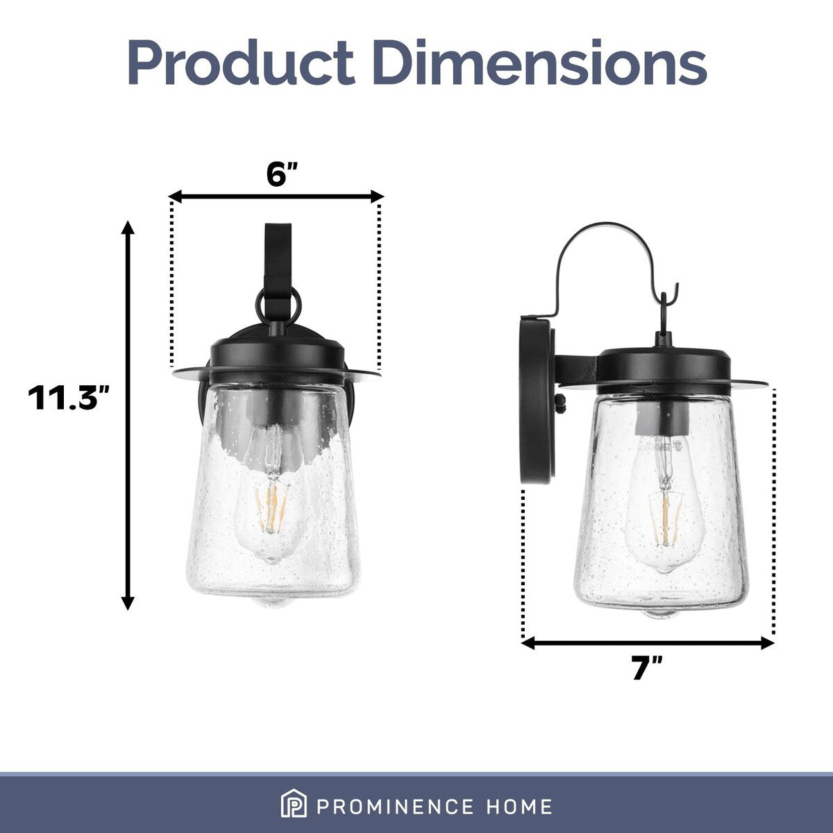 Prominence Home Ruttland, Wet-Rated Coach Light, Matte Black