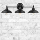 Prominence Home Lyndan, Indoor Vanity & Bathroom Light, Matte Black & Brushed Nickel Finishes - 3-Light