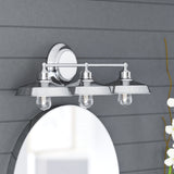 Prominence Home Lyndan, Indoor Vanity & Bathroom Light, Matte Black & Brushed Nickel Finishes - 3-Light