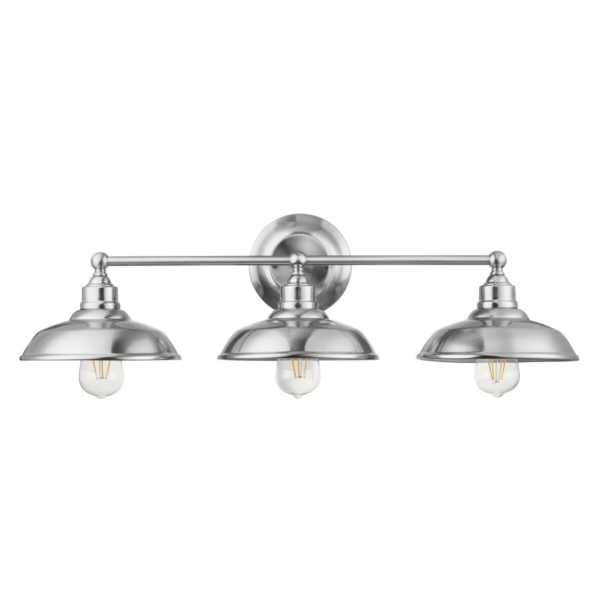 Prominence Home Lyndan, Indoor Vanity & Bathroom Light, Matte Black & Brushed Nickel Finishes - 3-Light