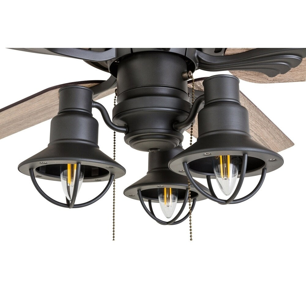 The Gray Barn Stormy Grain 52-inch Aged Bronze LED Ceiling Fan