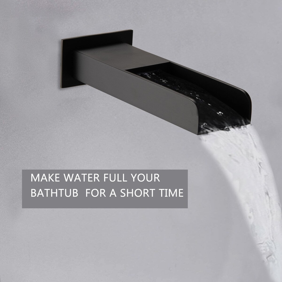 Proox 12" Pressure Balancing Shower Rain Valve with Tub Faucet Spout Set Handheld