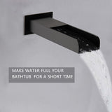 Proox 12" Pressure Balancing Shower Rain Valve with Tub Faucet Spout Set Handheld