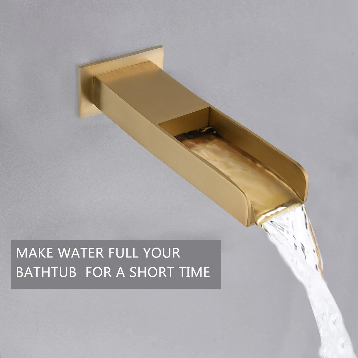 Proox 12" Pressure Balancing Shower Rain Valve with Tub Faucet Spout Set Handheld