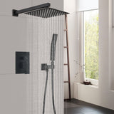 Proox 12" Squared Rain Shower Combo Set w/ Hand Shower - 12