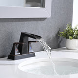 PROOX 4 in Centerset Bathroom Waterfall Faucet with Drain Assembly