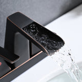 PROOX 4 in Centerset Bathroom Waterfall Faucet with Drain Assembly