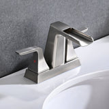 PROOX 4 in Centerset Bathroom Waterfall Faucet with Drain Assembly