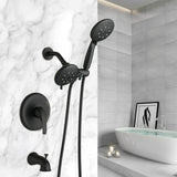 Proox Rainfall Shower Faucet 7 Sprayer w/ Hand Shower Tub Spout Valve Included