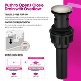 Proox 8 inch Widespread Two Handles Bathroom Sink Faucet with Pop Up Drain
