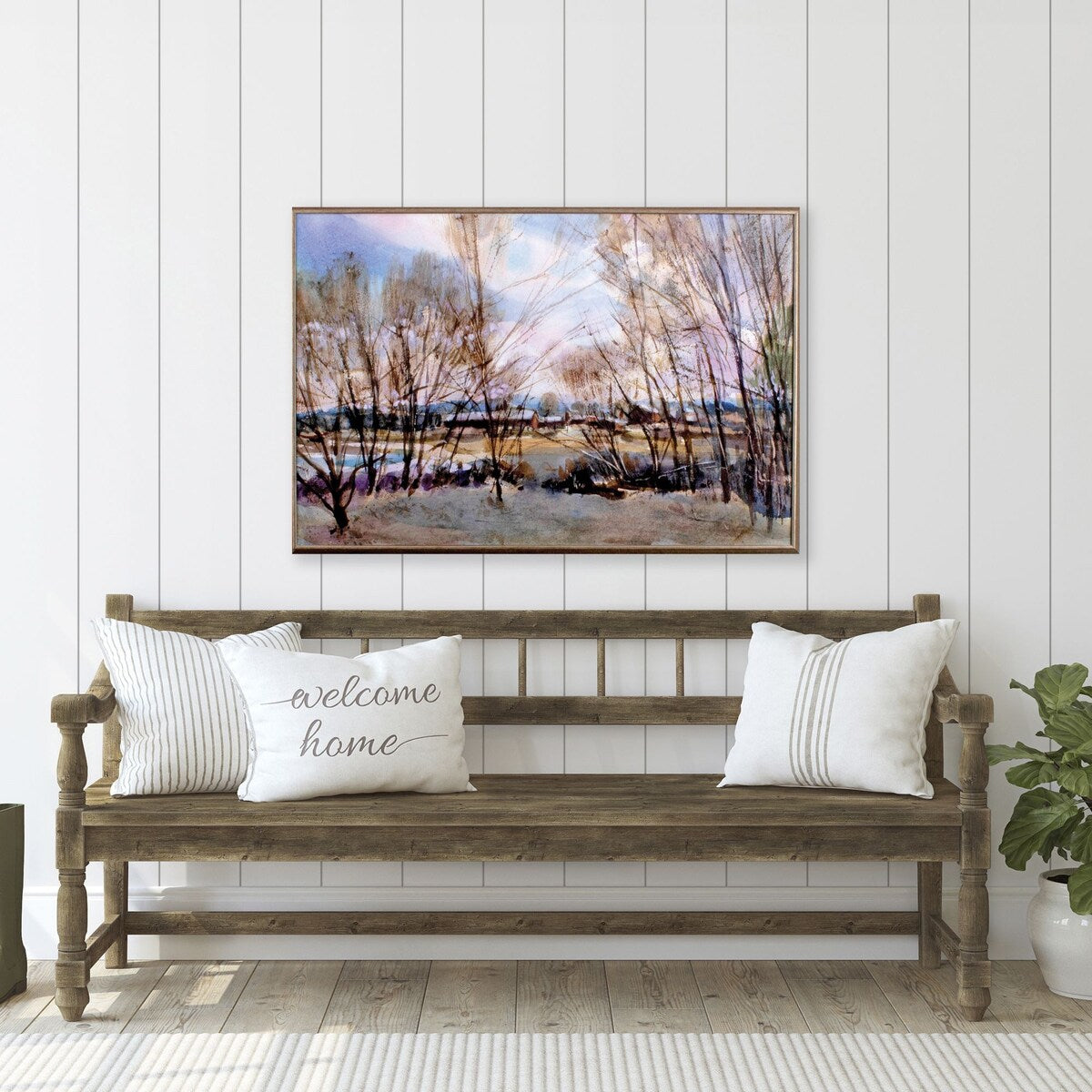Propac Images New England Farm Textured Wall Art - Brown