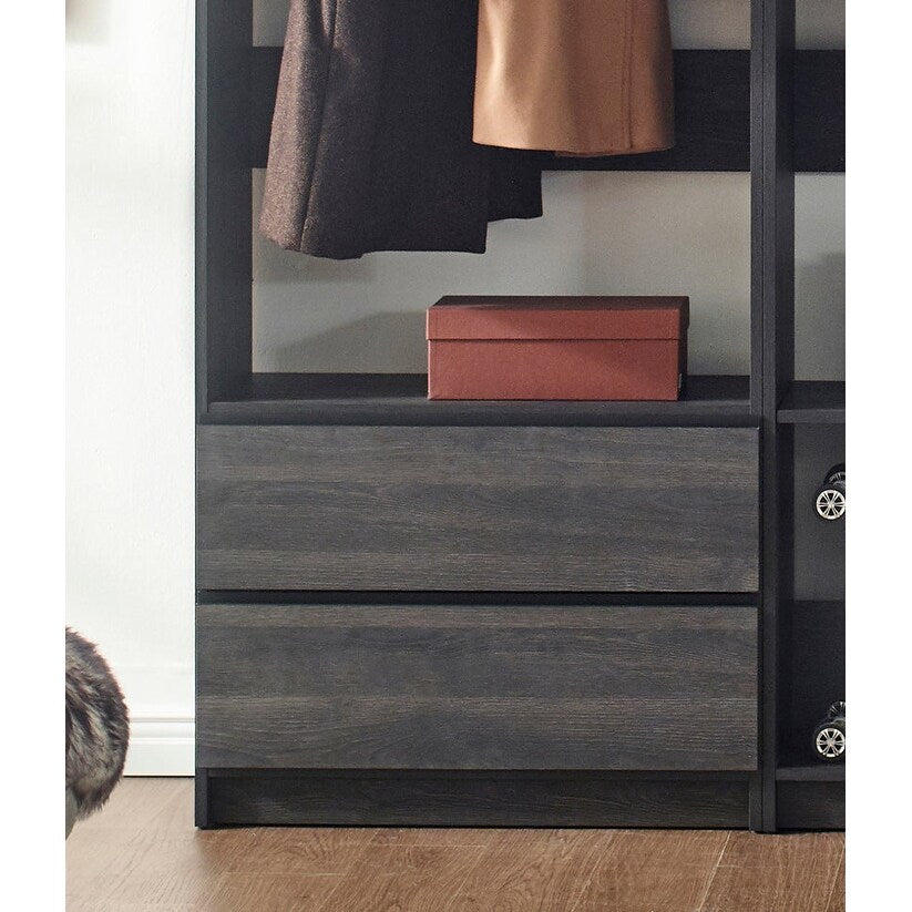 Prosper Gray Freestanding Walk in Wood Closet System