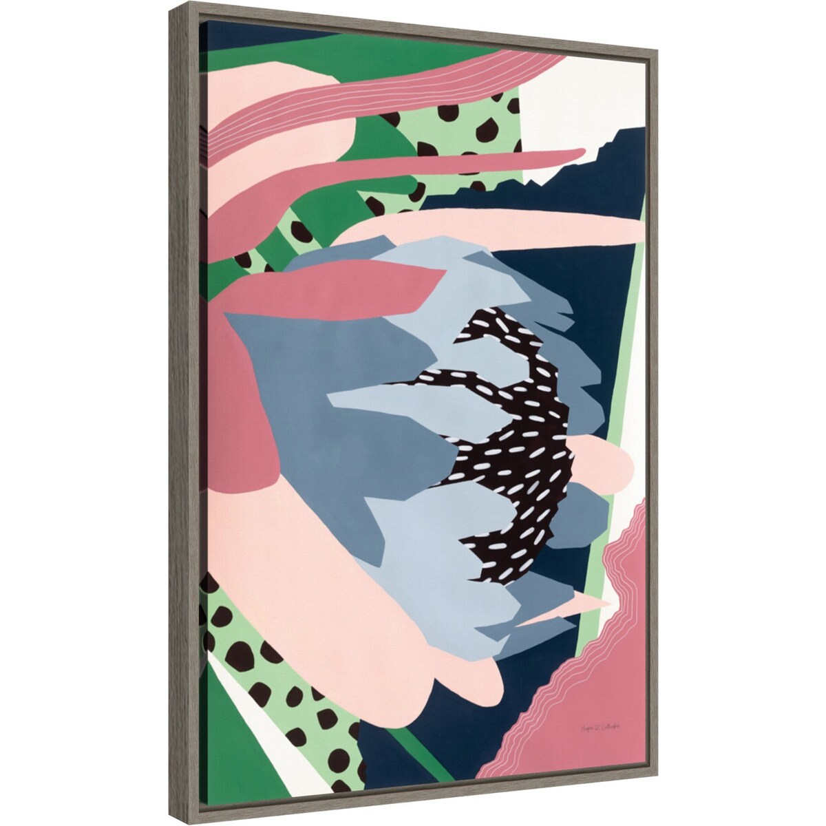 Protea Flower Pizzaz by Megan Gallagher (16 x 23 in.), Framed Canvas Wall Art Print - Sylvie Greywash