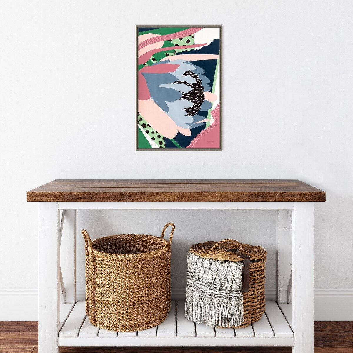Protea Flower Pizzaz by Megan Gallagher (16 x 23 in.), Framed Canvas Wall Art Print - Sylvie Greywash