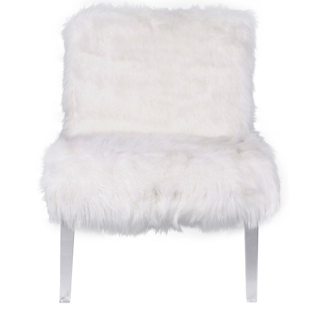 Prudence Faux Fur Acrylic Chair